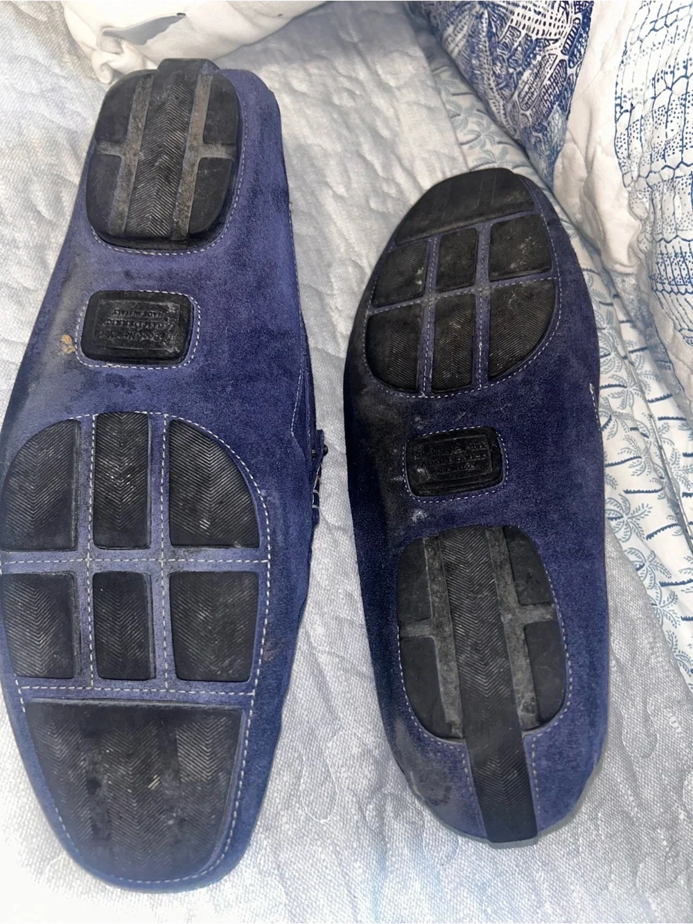 To Boot Navy Suede driving shoe